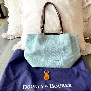 Dooney & Bourke Caldwell Flynn Baby Blue very rare MINT condition with dust bag